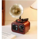 MR Retro Gramofon Şeklinde Müzik Kutusu Nostaljik Ahşap Görünümlü Gramofon Müzik Kutusu