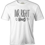 Mr. Right Papyon Beyaz Erkek Tshirt - XL