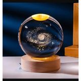 MR Shopping Mr Çocuklar Için 3D Kristal Cam Küre, Ahşap Soketli Gece Lambası,led, Gece Lambası,harika Bir Hediye Hediyelik Masa Lambası - TOZ BULUTU - Renkli