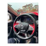 M&R TOPTAN ve PERAKENDE OTO KILIF AKSESUAR Dacia Duster Dokker Stepway Sandero Orjinal Tam Kaplama Parlak Kristal Karbon Deri Direksiyon Kılıfı