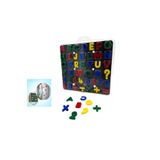Mr Toy 42 Parça Mıknatıslı Plastik Harf Rakam Işaret Seti (26 Harf + 10 Rakam + 6 Işaret) Mıknatıslı Set