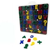 Mr. Toy Set 42 Parça Plastik Harf Rakam Işaret Seti (26 Harf + 10 Rakam + 6 Işaret) (Mıknatısı Yoktur)