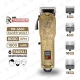 Mr. Trimmer MR-6600 Detailer Şarj Göstergeli 6 Kademeli 8000 Rpm 1800 Mah Saç Sakal Erkek Bakım Tıraş Makinesi