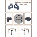 Mrc Ahşap Carport Pergole 15 derece eğimli Pergola Demir Bağlantı Braket Kiti Bahçe Ev Çadır