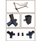 Mrc Hamak Salıncak Montaj Aparatı Seti Demir Bağlantı 8x8 cm Braket Hamak Ayağı Ayak Pergola Çardak Çadır Ahşap Bahçe Park Salıncak Metal Kiti