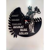 Mrc Hediye Sepeti Adalet,avukat,hukuk Bürosu,adliye Için Duvar Saati Kişiye Özel Isim ve Bilgi Yazılı Gönderilecektir. - Siyah - 40 cm
