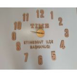 Mrc Hediye Sepeti Iş Yerleri Için Pleksi Duvar Saati Çok Şık - Gümüş - Gold - 100 cm