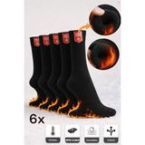Mrc Tactical 6 Çift Kışlık Termal Çorap Uzun Kalın Soket Yünlü Havlu Siyah Çorap Erkek Kadın Giyim Unisex Pamuklu - Standart