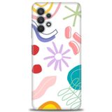 MRCİLETİSİM Kılıf HD Baskılı Kılıf Çiçek Yıldız Samsung Galaxy A32 ile uyumlu