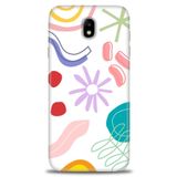 MRCİLETİSİM Kılıf HD Baskılı Kılıf Çiçek Yıldız Samsung Galaxy J7 Pro / J730 ile uyumlu