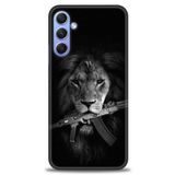 MRCİLETİSİM Kılıf HD Baskılı Kılıf Tüfek ve Aslan Samsung Galaxy A24 ile uyumlu