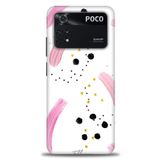 MRCİLETİSİM (mrc-16526) Tam Ekran Koruyucu Kılıf HD Baskılı Kılıf Pembe ve Benekler Xiaomi Poco M4 Pro 4G ile uyumlu