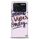 MRCİLETİSİM (mrc-16550) Tam Ekran Koruyucu Kılıf HD Baskılı Kılıf Good Vibes Xiaomi Poco M4 Pro 4G ile uyumlu