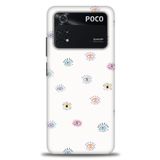 MRCİLETİSİM (mrc-16559) Tam Ekran Koruyucu Kılıf HD Baskılı Kılıf Renkli Gözler Xiaomi Poco M4 Pro 4G ile uyumlu