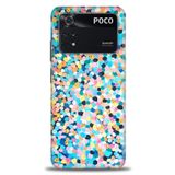 MRCİLETİSİM (mrc-16583) Tam Ekran Koruyucu Kılıf HD Baskılı Kılıf Renkli Benekler Xiaomi Poco M4 Pro 4G ile uyumlu