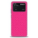 MRCİLETİSİM (mrc-16587) Tam Ekran Koruyucu Kılıf HD Baskılı Kılıf Pembe Mozaik Xiaomi Poco M4 Pro 4G ile uyumlu