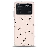 MRCİLETİSİM (mrc-16602) Tam Ekran Koruyucu Kılıf HD Baskılı Kılıf Puantiye Xiaomi Poco M4 Pro 4G ile uyumlu