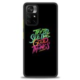 MRCİLETİSİM (mrc-16726) Tam Ekran Koruyucu Kılıf HD Baskılı Kılıf Good Things Xiaomi Poco M4 Pro 5G ile uyumlu