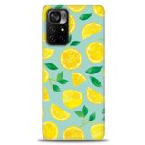 MRCİLETİSİM (mrc-16786) Tam Ekran Koruyucu Kılıf HD Baskılı Kılıf Limon Dilimleri Xiaomi Poco M4 Pro 5G ile uyumlu