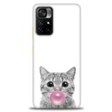 MRCİLETİSİM (mrc-16793) Tam Ekran Koruyucu Kılıf HD Baskılı Kılıf Cat Xiaomi Poco M4 Pro 5G ile uyumlu