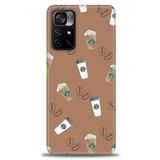 MRCİLETİSİM (mrc-16796) Tam Ekran Koruyucu Kılıf HD Baskılı Kılıf Kahveler Xiaomi Poco M4 Pro 5G ile uyumlu