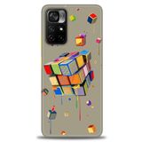MRCİLETİSİM (mrc-16803) Tam Ekran Koruyucu Kılıf HD Baskılı Kılıf Zeka Küpü Xiaomi Poco M4 Pro 5G ile uyumlu