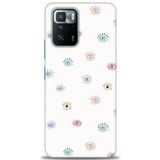 MRCİLETİSİM (mrc-17239) Tam Ekran Koruyucu Kılıf HD Baskılı Kılıf Renkli Gözler Xiaomi Poco X3 GT ile uyumlu