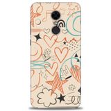 MRCİLETİSİM (mrc-18702) Tam Ekran Koruyucu Kılıf HD Baskılı Kılıf Notalar Turuncu Xiaomi Redmi 5 Plus ile uyumlu