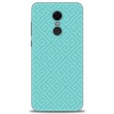 MRCİLETİSİM (mrc-18727) Tam Ekran Koruyucu Kılıf HD Baskılı Kılıf Mavi Mozaik Xiaomi Redmi 5 Plus ile uyumlu