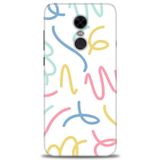 MRCİLETİSİM (mrc-18790) Tam Ekran Koruyucu Kılıf HD Baskılı Kılıf Renkli Çizgiler Xiaomi Redmi 5 Plus ile uyumlu