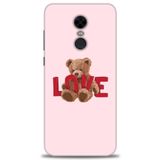 MRCİLETİSİM (mrc-18818) Tam Ekran Koruyucu Kılıf HD Baskılı Kılıf Love Bear Xiaomi Redmi 5 Plus ile uyumlu