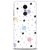 MRCİLETİSİM (mrc-18845) Tam Ekran Koruyucu Kılıf HD Baskılı Kılıf Yıldız ve Daireler Xiaomi Redmi 5 Plus ile uyumlu