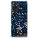 MRCİLETİSİM (mrc-21614) Tam Ekran Koruyucu Kılıf HD Baskılı Kılıf Notalar ve Kalpler Xiaomi Redmi Note 12 4G ile uyumlu