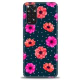 MRCİLETİSİM (mrc-21670) Tam Ekran Koruyucu Kılıf HD Baskılı Kılıf Puantiye ve Çiçekler Xiaomi Redmi Note 12 4G ile uyumlu
