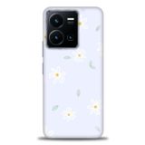 MRCİLETİSİM (mrc-21827) Tam Ekran Koruyucu Kılıf HD Baskılı Kılıf Beyaz Papatyalar Xiaomi Redmi Note 12 5G ile uyumlu