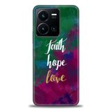 MRCİLETİSİM (mrc-21876) Tam Ekran Koruyucu Kılıf HD Baskılı Kılıf Faith Hope Love Xiaomi Redmi Note 12 5G ile uyumlu