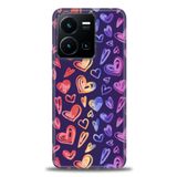 MRCİLETİSİM (mrc-22163) Tam Ekran Koruyucu Kılıf HD Baskılı Kılıf Renkli Kalpler Xiaomi Redmi Note 12 Pro 5G ile uyumlu