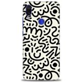 MRCİLETİSİM (mrc-22452) Tam Ekran Koruyucu Kılıf HD Baskılı Kılıf Siyah Beyaz Xiaomi Redmi Note 7 ile uyumlu