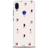 MRCİLETİSİM (mrc-22474) Tam Ekran Koruyucu Kılıf HD Baskılı Kılıf Pembe Lacivert Xiaomi Redmi Note 7 ile uyumlu