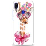 MRCİLETİSİM (mrc-22484) Tam Ekran Koruyucu Kılıf HD Baskılı Kılıf Gözlüklü Zürafa Xiaomi Redmi Note 7 ile uyumlu