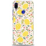 MRCİLETİSİM (mrc-22539) Tam Ekran Koruyucu Kılıf HD Baskılı Kılıf Limon ve Çiçekler Xiaomi Redmi Note 7 ile uyumlu