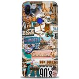 MRCİLETİSİM (mrc-22547) Tam Ekran Koruyucu Kılıf HD Baskılı Kılıf Pink Motel Xiaomi Redmi Note 7 ile uyumlu