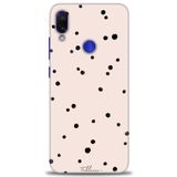 MRCİLETİSİM (mrc-22552) Tam Ekran Koruyucu Kılıf HD Baskılı Kılıf Puantiye Xiaomi Redmi Note 7 ile uyumlu