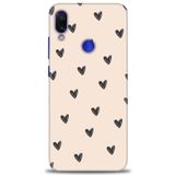 MRCİLETİSİM (mrc-22581) Tam Ekran Koruyucu Kılıf HD Baskılı Kılıf Minik Kalpler Xiaomi Redmi Note 7 ile uyumlu