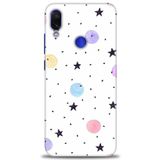 MRCİLETİSİM (mrc-22585) Tam Ekran Koruyucu Kılıf HD Baskılı Kılıf Yıldız ve Daireler Xiaomi Redmi Note 7 ile uyumlu