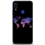 MRCİLETİSİM (mrc-22606) Tam Ekran Koruyucu Kılıf HD Baskılı Kılıf Dünya Haritası Xiaomi Redmi Note 7 ile uyumlu