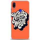 MRCİLETİSİM (mrc-22610) Tam Ekran Koruyucu Kılıf HD Baskılı Kılıf Know Your Worth Xiaomi Redmi Note 7 ile uyumlu