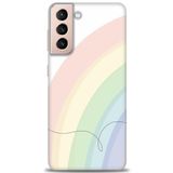 MRCİLETİSİM (mrc-24851) Tam Ekran Koruyucu Kılıf HD Baskılı Kılıf Soft Gökkuşağı Samsung Galaxy S21 FE ile uyumlu