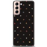 MRCİLETİSİM (mrc-24891) Tam Ekran Koruyucu Kılıf HD Baskılı Kılıf Flower Samsung Galaxy S21 FE ile uyumlu
