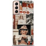 MRCİLETİSİM (mrc-24905) Tam Ekran Koruyucu Kılıf HD Baskılı Kılıf I Dont Care Samsung Galaxy S21 FE ile uyumlu